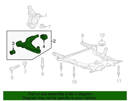 Brazo de control inferior delantero derecho GM Chevrolet Cruze 2016-2019 OEM NUEVO 39089343 Foto 4 de 4