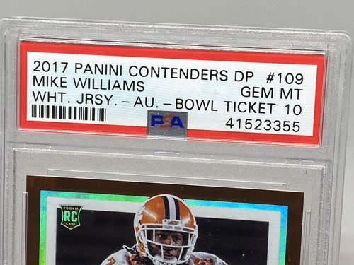 2017 Contenders Draft Picks Bowl Ticket Mike Williams Auto RC /25 PSA 10 POP 2 - Picture 4 of 9