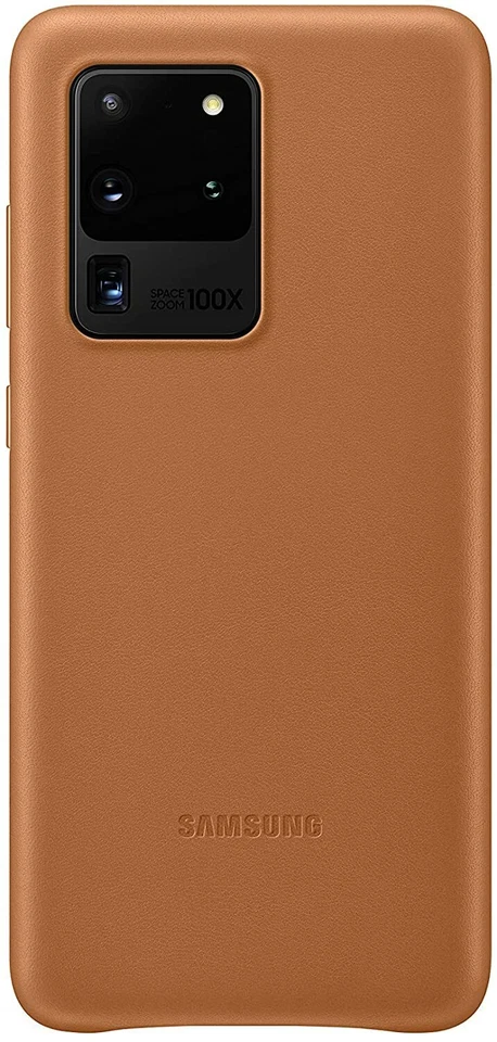 Official Samsung Galaxy S20 Ultra Leather Cover Case - Brown - Image 2 of 4