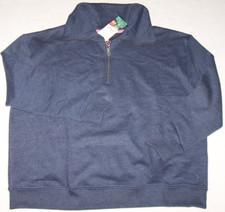 NWT Joules Lizzie NAVY MARL Funnel-Neck 1/2-Zip Sweatshirt Top US 16 XL SO COZY