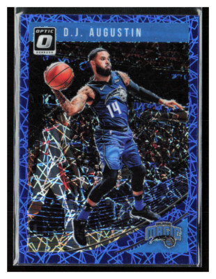 2018 Donruss Optic #9 DJ Augustin Blue Velocity Prizm