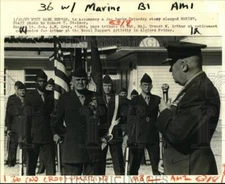 1987 Press Photo Marine Lieutenant General A. M. Gray speaks at Retirement Event
