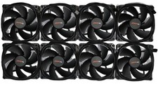 Lot of 8 be quiet Pure Wings 3 120mm PWM High-Speed Case Fan - Black
