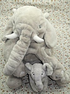 J Doudou Peluche Ikea Kapplar Elephant Et Bebe Gris 40cm Et cm Tres Bon Etat Ebay