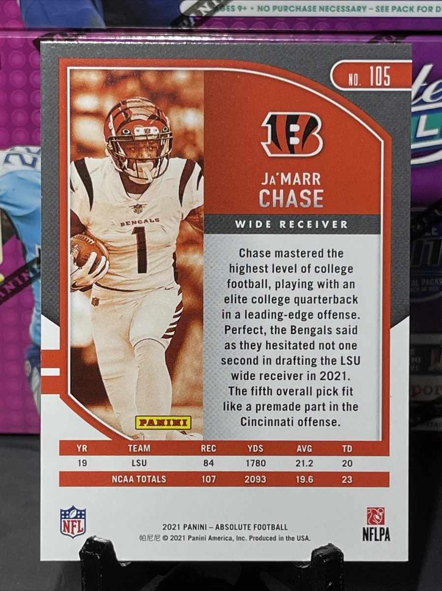 2021 Panini Absolute Football Ja'Marr Chase RC #105