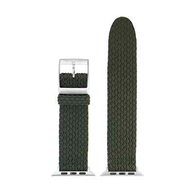 Apple Watch Uhrenarmband Perlon Grün von Eulit - Series 1 2 3 4 5 6 7 8 9 SE