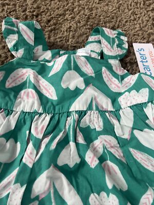 NEW NWT Carters Just One You Girls 24 Months Beautiful Green Dress With Hat  | eBay