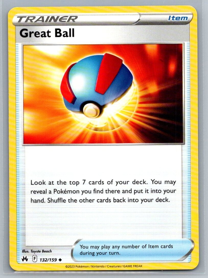 Great Ball 132/159 Crown Zenith Uncommon Pokémon TCG 2023
