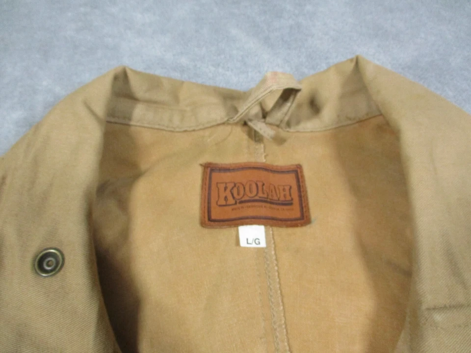 Vintage Koolah Jacket Men Waxed Canvas Field Chore Hunting Barn Coat Large - Image 3 of 4