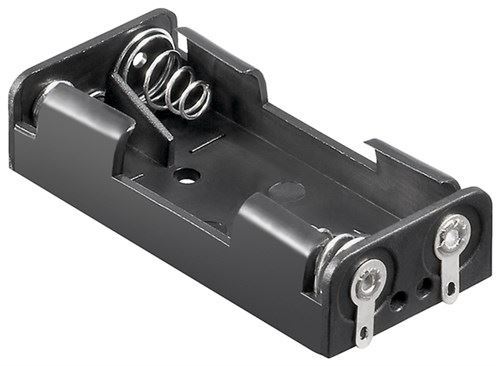 Goobay 2x AAA (Micro) battery holder black Solder tail (U) (11988)