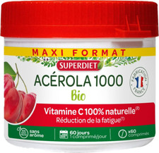 - ACÉROLA 1000 BIO - Haute Concentration En Vitamine C-Réduction De La Fatigue -