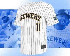 2025 MILWAUKEE BREWERS Jackson Chourio Jersey 11 Adult Size XL SGA 6/7/25