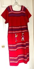 Vestido Manta Mexicano Vintage Increíble Vestido Hermosos Colores