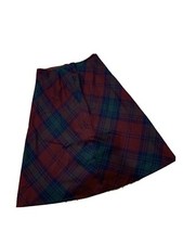 Vintage Ralph Lauren Oxford Wool Red Blue Green A Line Skirt New With Tags Sz 16