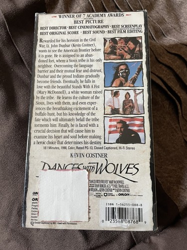 Dances with Wolves SEALED VHS Kevin Costner - Picture 2 of 2
