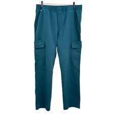 Figs Mens Teal Blue Cargo Scrub Medical Nurse Pants Size Large