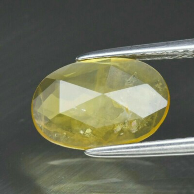 1.55ct Zafiro Natural Amarillo Claridad SI1 Origen Tailandia, Chanthaburi(Video)
