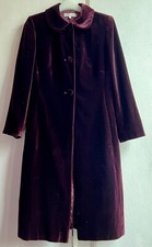 Beautiful *jill Stuart* Burgundy Silk Velvet Lined Coat 8