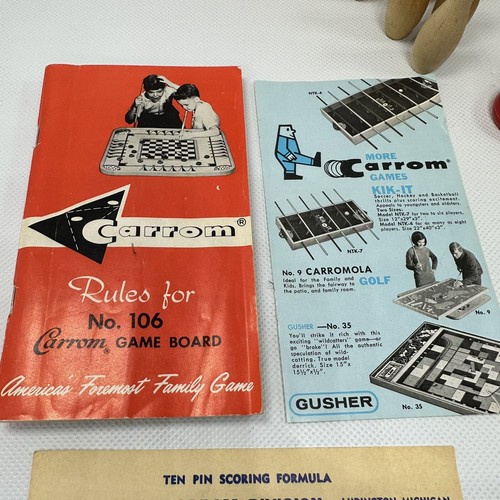 Vintage Carrom Industries Inc Game Board No 106 Game Pcs Sticks please read - Picture 6 of 12