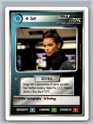 Star Trek CCG Taitt TCG Decipher Premiere 1995 Beta