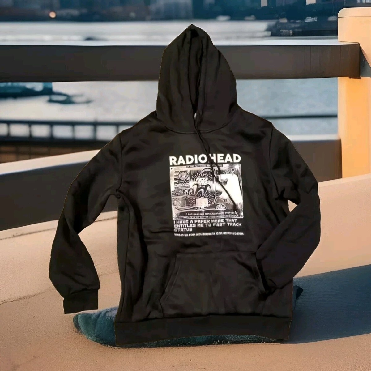 パーカー　レディオヘッド Vintage Radiohead Hoodie Men Fashion Oversized Jacket Coat