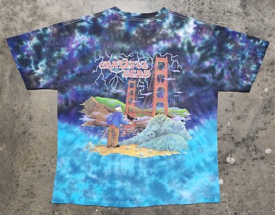 Vintage Grateful Dead San Francisco Lighthouse Tie Dye T Vintage Grateful Dead San Francisco Lighthouse Tie Dye T