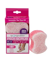 Spongables Pedi Scrub Foot Exfoliating 20+ Wash Sponge Lavender 1 Count