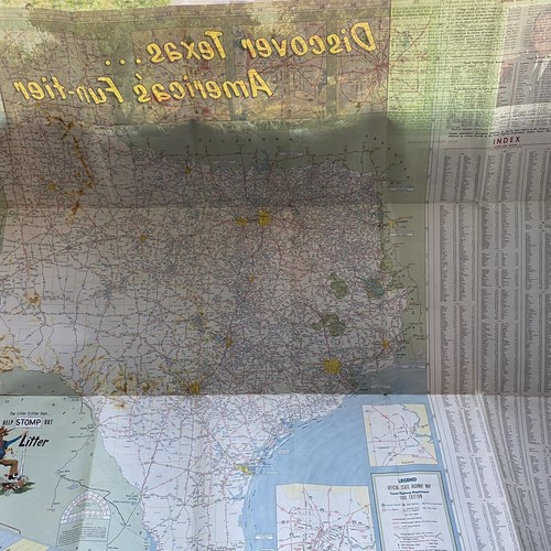 Vintage 1966 America’s Texas Fun-Tier Highway Map Travel Tourism Brochure - Picture 5 of 7