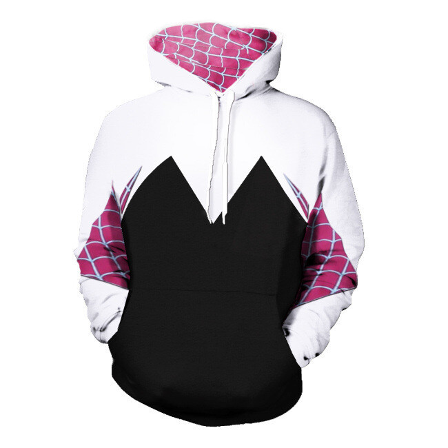 Adult Spiderman Into the Spider Verse Gwen Stacy Hoodie Cosplay