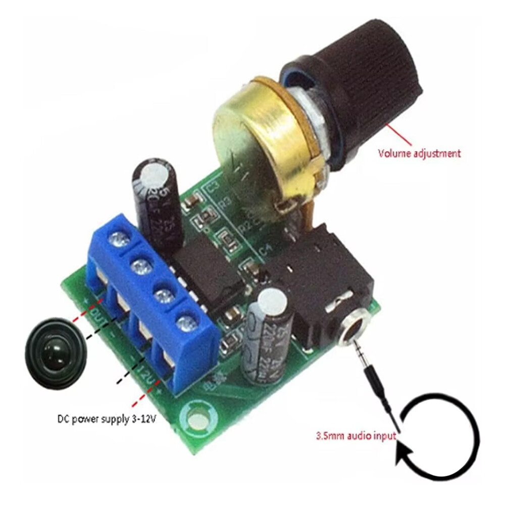 Tumintu 2 pezzi LM386 10 W Audio Amplificatore Scheda Mono 3,5