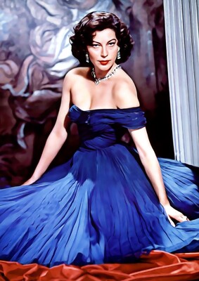 Ava Gardner einzigartiger grafischer Illustrationsdruck 23