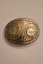 VTG Western Buffalo Indian Head Nickels Belt Buckle Award Designs Handmade