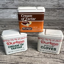 Vintage Durkee Spice Tins Ground Cloves Cream Of Tarter
