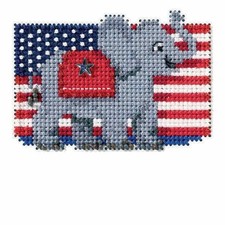 Patriotic Red Beaded Cross Stitch Kit Mill Hill 2016 Autumn Harvest MH181624