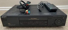 Sony SLV-795HF VCR VHS Player 4-Head Hi-Fi With Remote and RCA Cables Working