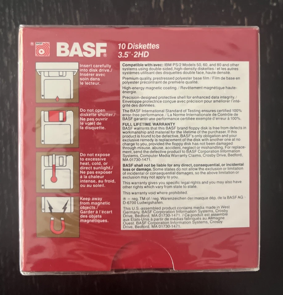 BASF Floppy Disks - 2HD High-Density 3.5"  - SEALED! - Image 3 of 4