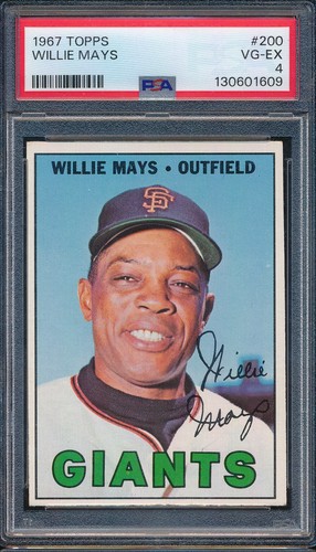1967 Topps 200 Willie Mays PSA 4 VG-EX - 130601609