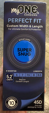 My ONE Perfect Fit Super Snug Size 45D Latex Condoms with Brass Case, 10 Count