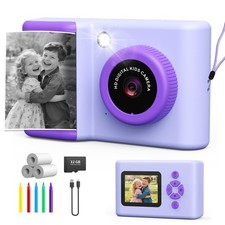 Kids Camera Instant Print, 20MP 1080P Video Instant Print Camera for Kids with