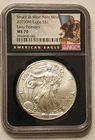 2019 W Silver Eagle NGC MS70, Early Release West Point Mint 1oz .999 Fine Silver
