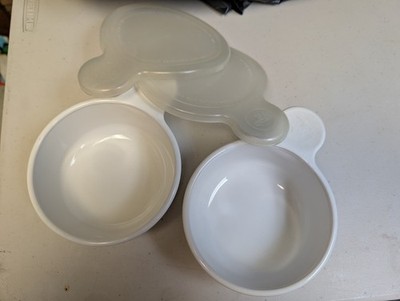 CorningWare Grab It White Bowls P-150-B Set of 2 With Lids