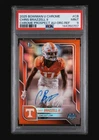 2025 Bowman Chrome University Football Orange Refractor Chris Brazzell II #BCA-CB PSA 9