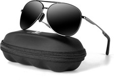 Aviator Sunglasses for Men Polarized Women UV Protection Lightweight Driving ...