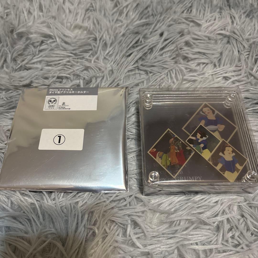 Snow White Acrylic Coaster & 2 Key Chains Set, Cute Disney Princess
