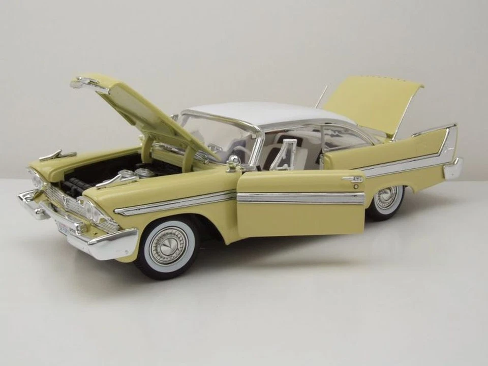 Plymouth Fury 1958 gelb weiß Modellauto 1:18 Motormax - Bild 4 von 4