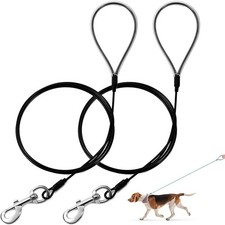 Chew Proof Dog Leash,6FT Metal Cable Lead,Heavy Duty Leash Made of Coated Wire