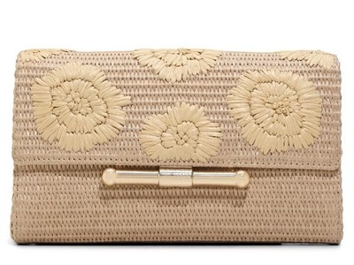 TED BAKER Cassy Clutch Crossbody Floral Beige Natural NWT