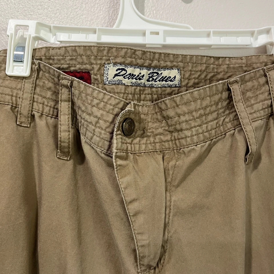 Pantalones Y2K Paris Azul Tiro Bajo Pierna Ancha Tostado SoulMate Hebilla Dobladillo Talla 1 Foto 4 de 4