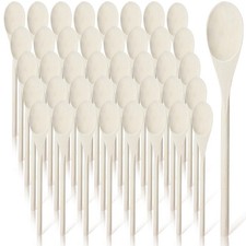40pcs Wooden Spoons for Cooking 12 Inches Soup Spoons Stirring Spoon Wooden K...