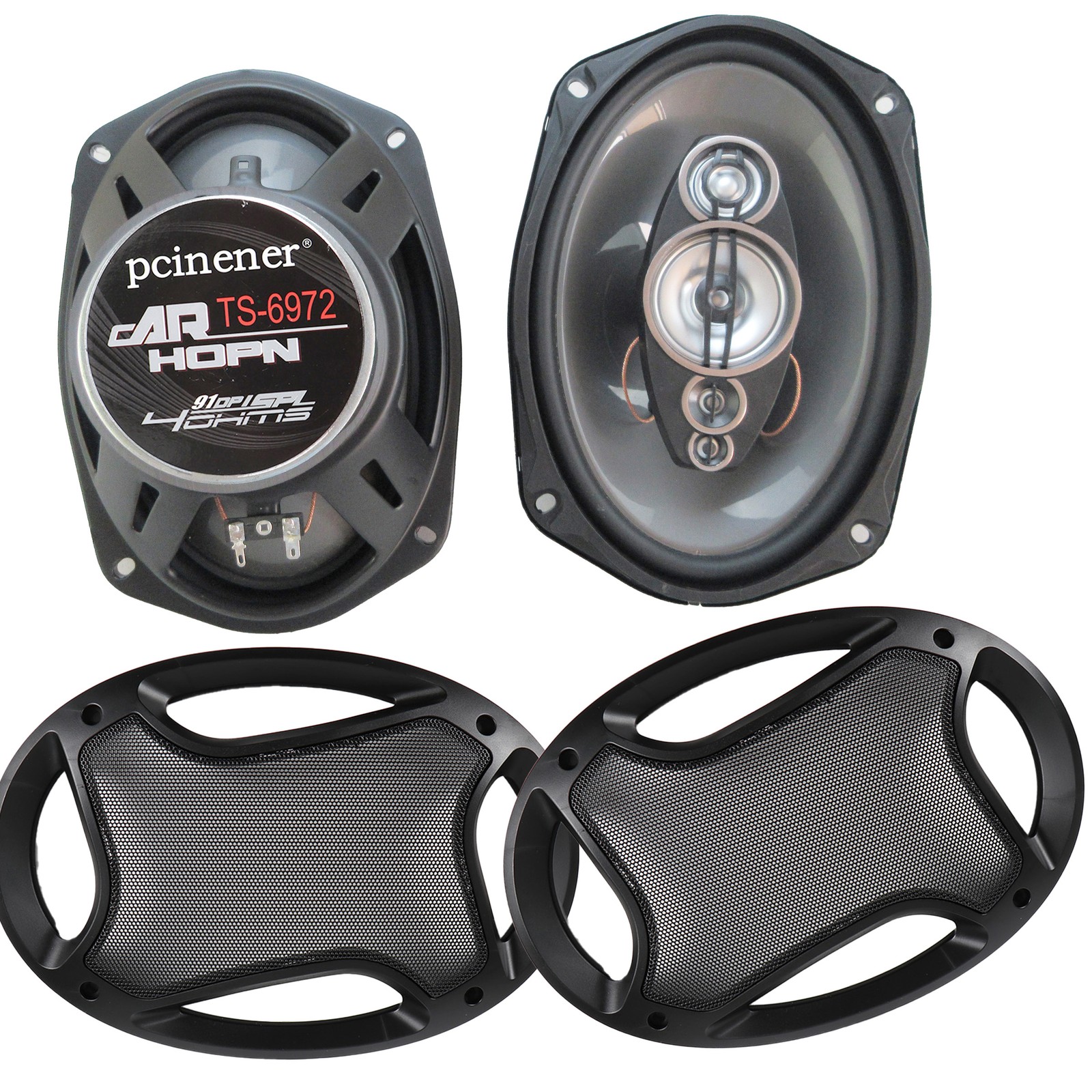1-Pair 6x9" 1000W 5-Way Car Speakers HiFi Stereo Coaxial Pre